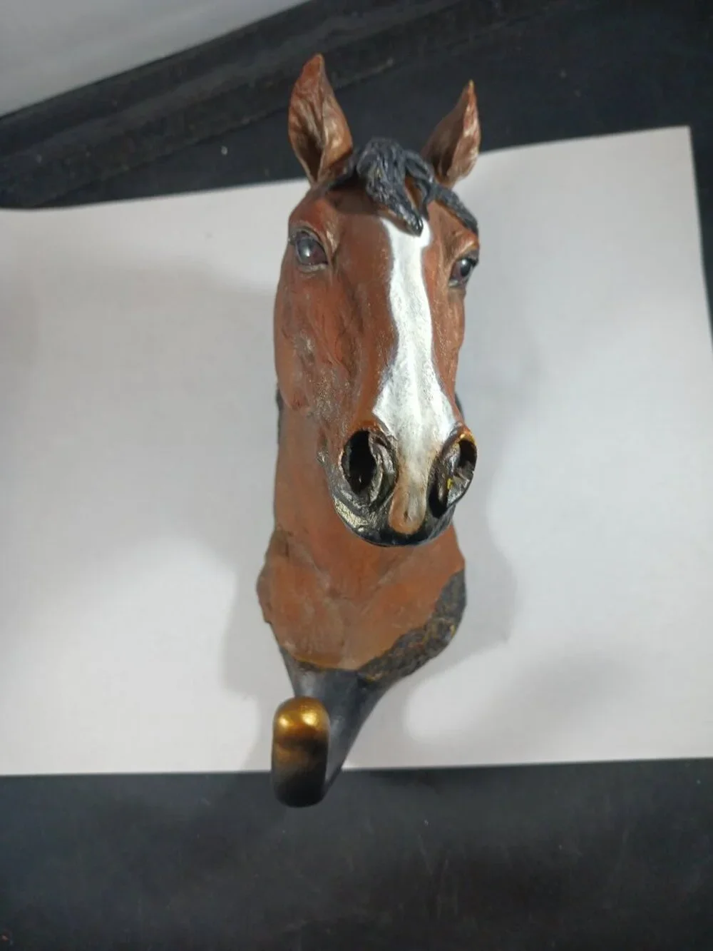 Vintage Chestnut Horse Head Coat Hanger/ Wall Hanging Coat Hook 3D